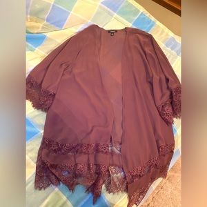 Torrid Purple Lace Cardigan sz 1/2